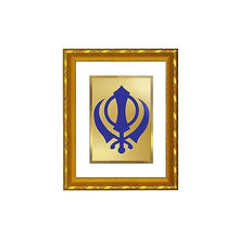 Load image into Gallery viewer, DIVINITI 24K Gold Plated Khanda Sahib Wall Photo Frame For Home Decor Showpiece (21.5 X 17.5 CM)
