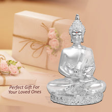 Load image into Gallery viewer, Diviniti 999 Silver Plated Buddha Idol for Home Decor Showpiece (8 X 6 CM)
