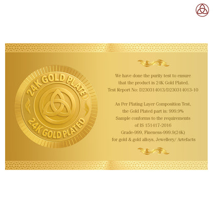 DIVINITI 24K Gold Plated Lord Shiva & Maha Mrityunjaya Yantra Pendant – 18mm Double-Sided Spiritual Pendant