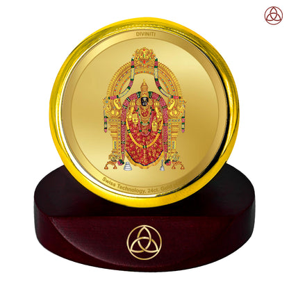Padmavathi | Divine Goddess Padmavathi Car Dashboard & Tabletop Photo Frame in 24K Gold Plated Foil