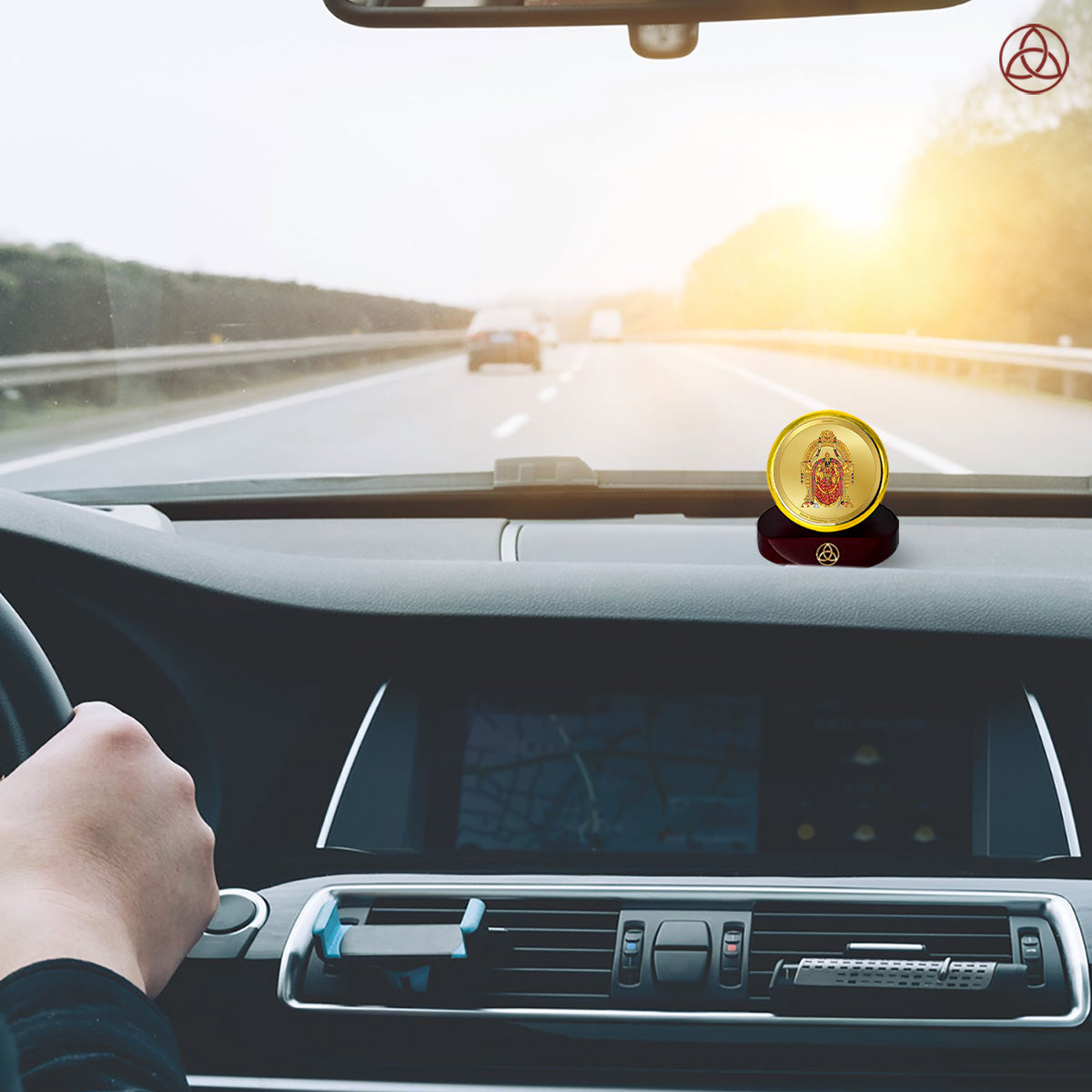 Padmavathi | Divine Goddess Padmavathi Car Dashboard & Tabletop Photo Frame in 24K Gold Plated Foil