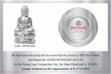Load image into Gallery viewer, Diviniti 999 Silver Plated Buddha Idol for Home Decor Showpiece (14 X 7.5 CM)
