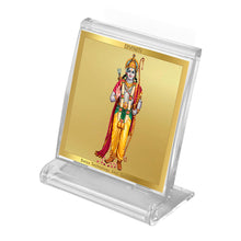 Load image into Gallery viewer, Diviniti 24K Gold Plated Lord Ram Frame For Car Dashboard, Home Decor, Puja, Festival Gift (5.8 x 4.8 CM)

