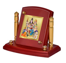 Load image into Gallery viewer, Diviniti 24K Gold Plated Shiva Parvati For Car Dashboard, Home Decor, Table Top, Puja (7 x 9 CM)
