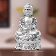 Load image into Gallery viewer, Diviniti 999 Silver Plated Buddha Idol for Home Decor Showpiece (14 X 7.5 CM)
