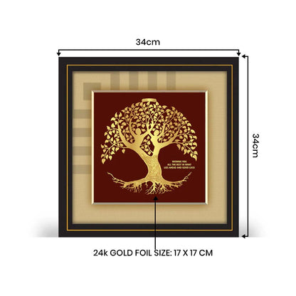 24K Gold Plated Tree of Life Diviniti Customized Memento For Wedding Gift
