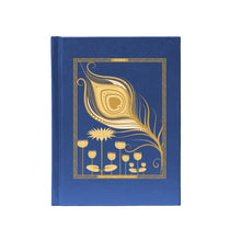 Load image into Gallery viewer, DIVINITI 24K Gold Plated Feather Notebook | Religious Diary Hardcover 17 x 13.5 cm | Journal Diary for Work, Travel, College |A Journal to Inspire and Empower Your Life| 100 Pages Blue Color