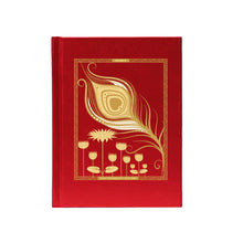 Load image into Gallery viewer, DIVINITI 24K Gold Plated Feather Notebook | Religious Diary Hardcover 17 x 13.5 cm | Journal Diary for Work, Travel, College |A Journal to Inspire and Empower Your Life| 100 Pages Red Color