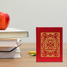 Load image into Gallery viewer, DIVINITI 24K Gold Plated Floral Notebook | Religious Diary Hardcover 17 x 13.5 cm | Journal Diary for Work, Travel, College |A Journal to Inspire and Empower Your Life| 100 Pages Red Color
