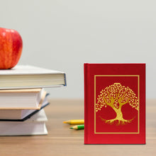 Load image into Gallery viewer, DIVINITI 24K Gold Plated Lady Tree Notebook | Religious Diary Hardcover 17 x 13.5 cm | Journal Diary for Work, Travel, College |A Journal to Inspire and Empower Your Life| 100 Pages Red Color
