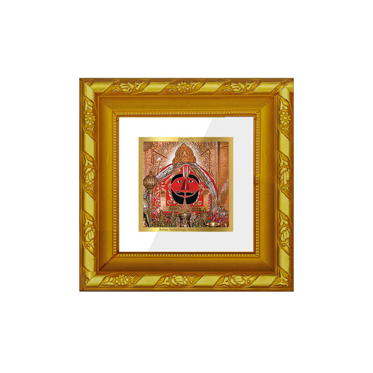 DIVINITI 24K Gold Plated Salasar Balaji Wall Photo Frame Idol for Table Top, Home Decor, Workshop, Puja Room, Premium Gifts | DG103S1A (10x10 CM)