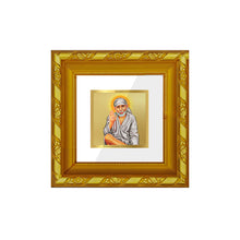 Load image into Gallery viewer, DIVINITI 24K Gold Plated Sai Baba Photo Frame For Home Decor, Table, Prayer, Festive Gift (10.8 X 10.8 CM)
