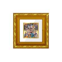 Load image into Gallery viewer, DIVINITI 24K Gold Plated Shiv Parivar Photo Frame For Home Decor, Table, Puja Room (10.8 X 10.8 CM)
