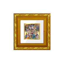 Load image into Gallery viewer, DIVINITI 24K Gold Plated Shiv Parivar Photo Frame For Home Decor, Table, Puja Room (10.8 X 10.8 CM)
