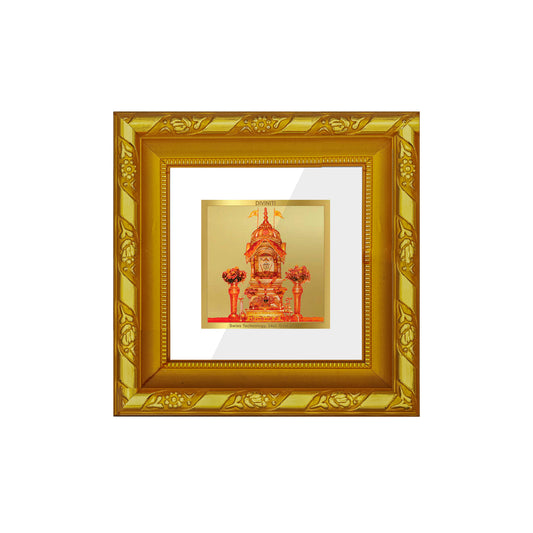 DIVINITI 24K Gold Plated Rani Sati Luxurious Photo Frame Idol for Home Decor, Workshop, Puja Room, Wall Hanging, Gifts | DG113 Size 1A (10x10 CM)