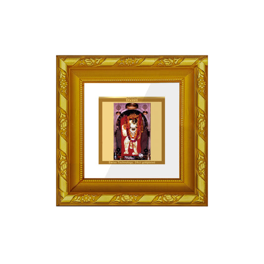 DIVINITI 24K Gold Plated Foil Mehandipur Balaji Wall Photo Frame Idol for Puja Room, Table Top, Home Decor, Workshop, Gifts | DG103S1A (10x10 CM)