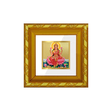Load image into Gallery viewer, DIVINITI 24K Gold Plated Lakshmi Mata Photo Frame For Home Decor, Puja, Wealth, Fortune (10.8 X 10.8 CM)
