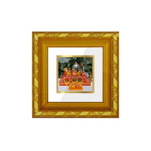 Load image into Gallery viewer, DIVINITI 24K Gold Plated Mata Ka Darbar Photo Frame For Home Decor, Navratri Puja, Gift (10.8 X 10.8 CM)