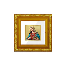 Load image into Gallery viewer, DIVINITI 24K Gold Plated Mother Mary Photo Frame For Home Decor, TableTop, Festival Gift (10.8 X 10.8 CM)
