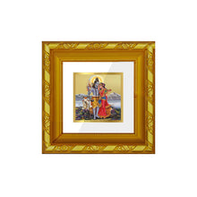 Load image into Gallery viewer, DIVINITI 24K Gold Plated Shiva Parvati Photo Frame For Home Decor, Puja, Luxury Gifting (10.8 X 10.8 CM)
