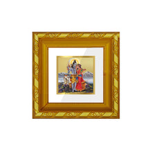 Load image into Gallery viewer, DIVINITI 24K Gold Plated Shiva Parvati Photo Frame For Home Decor, Puja, Luxury Gifting (10.8 X 10.8 CM)