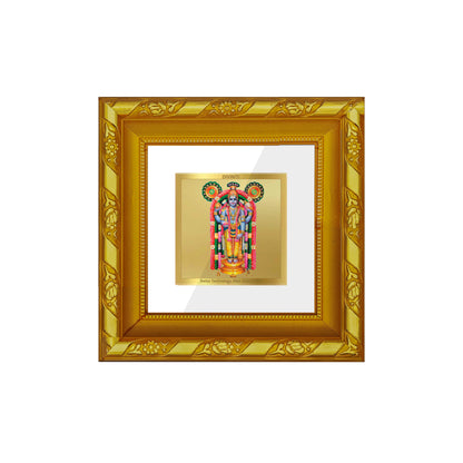 DIVINITI 24K Gold Plated Foil Guruvayurappan Wall Photo Frame for Home Decor, Table Top, Workshop, Luxurious Gifts|DG103S1A (10x10 CM)