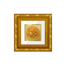 Load image into Gallery viewer, DIVINITI 24K Gold Plated Om Gayatri Mantra Photo Frame For Home Decor, Office, Gift (10.8 X 10.8 CM)