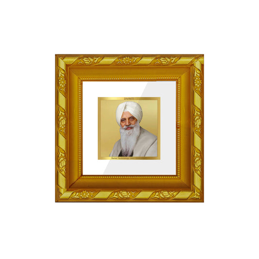 DIVINITI 24K Gold Plated Foil Radha Swami Modern Photo Frame Idol for Table Top, Home Decor, Workshop, Premium Gifts | DG103S1A (10x10 CM)