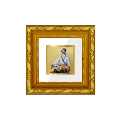 DIVINITI 24K Gold Plated Foil Baba Deep Singh Classic Photo Frame Idol for Home & Office Wall Decor, Puja Room, Table Top, Premium Gifts|DG103S1A (10x10 CM)