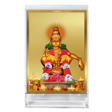 Load image into Gallery viewer, Diviniti 24K Gold Plated Ayyappan Ji Frame For Car Dashboard, Home Decor, Housewarming Gift (11 x 6.8 CM)
