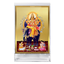 Load image into Gallery viewer, Diviniti 24K Gold Plated Vishwakarma Ji Frame For Car Dashboard, Home Decor, Puja, Gift (11 x 6.8 CM)
