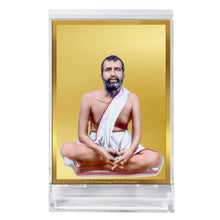 Load image into Gallery viewer, Diviniti 24K Gold Plated Ramakrishna Frame For Car Dashboard, Home Decor, Festival Gift (11 x 6.8 CM)
