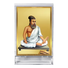 Load image into Gallery viewer, Diviniti 24K Gold Plated Thiruvalluvar Frame For Car Dashboard, Home Decor, Table Top, Prayer (11 x 6.8 CM)