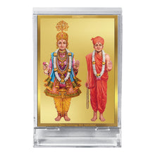 Load image into Gallery viewer, Diviniti 24K Gold Plated Swami Narayan Frame For Car Dashboard, Home Decor, Table (11 x 6.8 CM)
