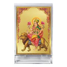 Load image into Gallery viewer, Diviniti 24K Gold Plated Skandamata Frame For Car Dashboard, Home Decor, Puja Room (11 x 6.8 CM)