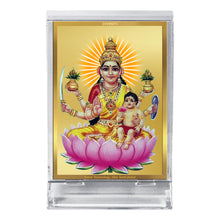 Load image into Gallery viewer, Diviniti 24K Gold Plated Santana Lakshmi Frame For Car Dashboard, Home Decor, Puja Room (11 x 6.8 CM)
