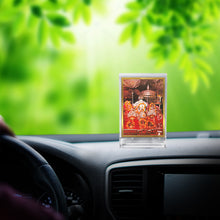 Load image into Gallery viewer, Diviniti 24K Gold Plated Vaishno Devi Frame For Car Dashboard, Home Decor, Puja, Gift (11 x 6.8 CM)