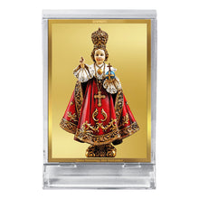 Load image into Gallery viewer, Diviniti 24K Gold Plated Infant Jesus Frame For Car Dashboard, Home Decor Showpiece, Gift (11 x 6.8 CM)
