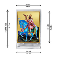 Load image into Gallery viewer, Diviniti 24K Gold Plated Guru Gobind Singh Frame For Car Dashboard, Home Decor, Festival Gift (11 x 6.8 CM)