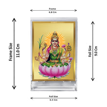 Load image into Gallery viewer, Diviniti 24K Gold Plated Dhanya Lakshmi Frame For Car Dashboard, Home Decor, Table Top, Puja, Gift (11 x 6.8 CM)
