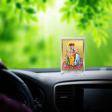 Load image into Gallery viewer, Diviniti 24K Gold Plated Dattatreya Frame For Car Dashboard, Home Decor, Worship, Festival Gift (11 x 6.8 CM)
