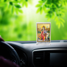 Load image into Gallery viewer, Diviniti 24K Gold Plated Ardhnarishwar Frame For Car Dashboard, Home Decor, Table Top, Gift, Puja (11 x 6.8 CM)
