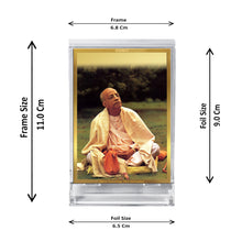 Load image into Gallery viewer, Diviniti 24K Gold Plated A. C. Bhaktivedanta Swami Frame For Car Dashboard, Home Decor, Gift (11 x 6.8 CM)
