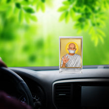 Load image into Gallery viewer, Diviniti 24K Gold Plated Acharya Shri Mahashraman Frame For Car Dashboard, Home Decor, Gift (11 x 6.8 CM)
