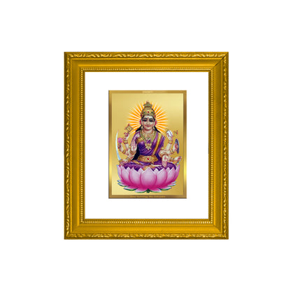 DIVINITI 24K Gold Plated Foil Vijaya Lakshmi Wall Photo Frame Religious Photo Frame Idol for Home & Office Decor Prayer, Gifts Items DG 101 Size 1 (15.3x14.9 CM)
