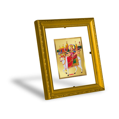 DIVINITI 24K Gold Plated Foil Umiya Mata Wall Photo Frame Religious Photo Frame Idol for Home & Office Decor Prayer, Gifts Items DG 101 Size 1 (15.3x14.9 CM)