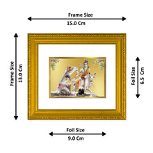 Load image into Gallery viewer, DIVINITI Shiva Parvati Gold Plated Wall Photo Frame| DG Frame 101 Size 1 Wall Photo Frame and 24K Gold Plated Foil| Religious Photo Frame Idol For Prayer, Gifts Items (15CMX13CM)
