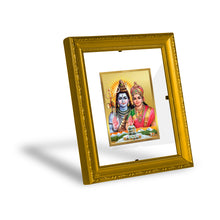 Load image into Gallery viewer, DIVINITI Shiva Parvati-2 Gold Plated Wall Photo Frame| DG Frame 101 Size 1 Wall Photo Frame and 24K Gold Plated Foil| Religious Photo Frame Idol For Prayer, Gifts Items (15CMX13CM)
