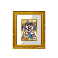 Load image into Gallery viewer, DIVINITI Shiva Parivar-1 Gold Plated Wall Photo Frame| DG Frame 101 Size 1 Wall Photo Frame and 24K Gold Plated Foil| Religious Photo Frame Idol For Prayer, Gifts Items (15CMX13CM)
