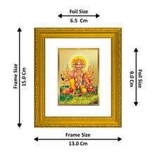 Load image into Gallery viewer, DIVINITI Panchmukhi Hanuman Gold Plated Wall Photo Frame| DG Frame 101 Size 1 Wall Photo Frame and 24K Gold Plated Foil| Religious Photo Frame Idol For Prayer, Gifts Items (15CMX13CM)
